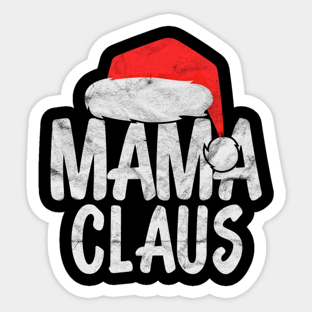 Vintage Mama Claus Gift Easy Christmas Santa Costume Mom Sticker by rhondamoller87